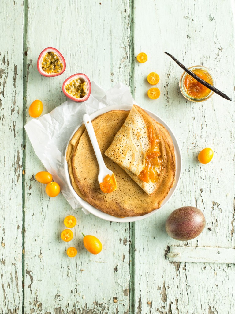 crepes marmalade de kumquat passion vanille